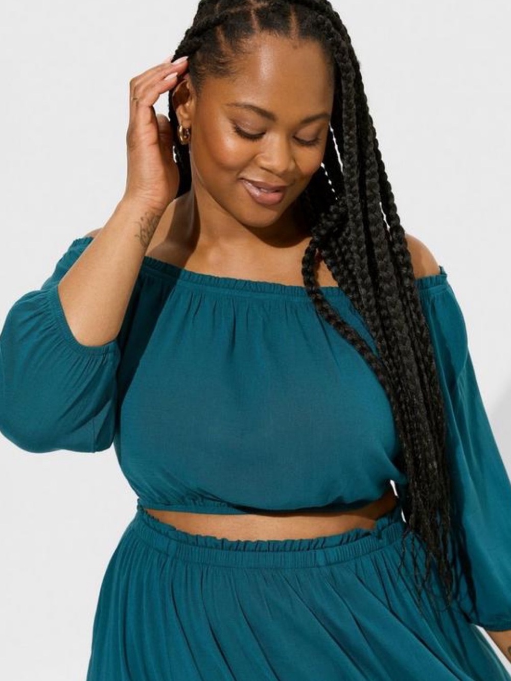 Torrid Crop Off The Shoulder Crop Top